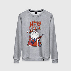 Свитшот хлопковый женский New Year - new style!, цвет: меланж