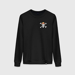 Свитшот хлопковый женский One Piece, цвет: черный