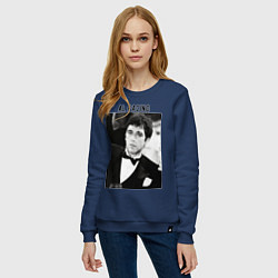 Свитшот хлопковый женский Аль Пачино, цвет: тёмно-синий — фото 2