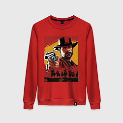 Свитшот хлопковый женский Red dead redemption 2, цвет: красный