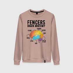 Женский свитшот Fences Brain Anatomy