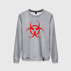 Свитшот хлопковый женский BIOHAZARD, цвет: меланж