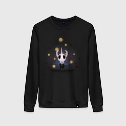 Свитшот хлопковый женский Hollow knight Полый рыцарь, цвет: черный