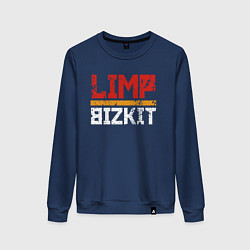 Свитшот хлопковый женский LIMP BIZKIT, цвет: тёмно-синий