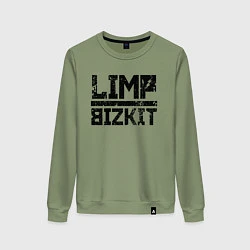 Свитшот хлопковый женский LIMP BIZKIT, цвет: авокадо