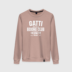 Свитшот хлопковый женский Gatti Boxing Club, цвет: пыльно-розовый