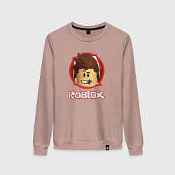 Свитшот хлопковый женский ROBLOX, цвет: пыльно-розовый