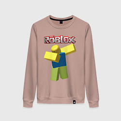 Свитшот хлопковый женский Roblox Dab, цвет: пыльно-розовый