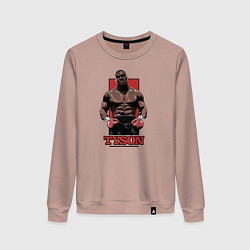Свитшот хлопковый женский Tyson, цвет: пыльно-розовый