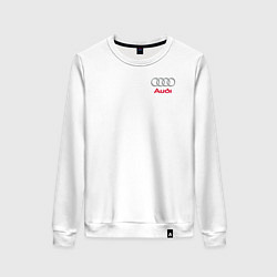 Свитшот хлопковый женский AUDI, цвет: белый