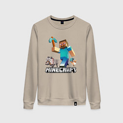 Свитшот хлопковый женский MINECRAFT, цвет: миндальный