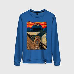 Свитшот хлопковый женский КОРЖИК КРИК, цвет: синий