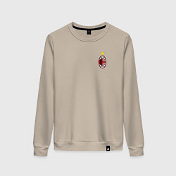 Свитшот хлопковый женский AC MILAN, цвет: миндальный