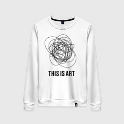 Свитшот хлопковый женский This is art, цвет: белый