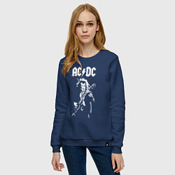 Свитшот хлопковый женский ACDC, цвет: тёмно-синий — фото 2