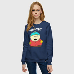 Свитшот хлопковый женский South Park, Эрик Картман, цвет: тёмно-синий — фото 2