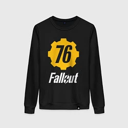 Свитшот хлопковый женский FALLOUT76, цвет: черный