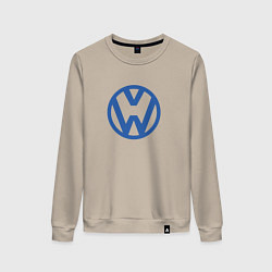 Свитшот хлопковый женский Volkswagen, цвет: миндальный