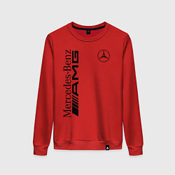 Свитшот хлопковый женский MERCEDES-BENZ AMG, цвет: красный