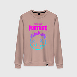 Свитшот хлопковый женский TRAVIS SCOTT X FORTNITE, цвет: пыльно-розовый