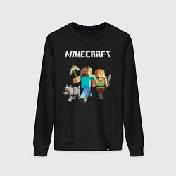 Свитшот хлопковый женский MINECRAFT, цвет: черный