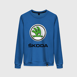 Свитшот хлопковый женский SKODA, цвет: синий