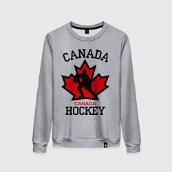 Свитшот хлопковый женский Canada Hockey, цвет: меланж