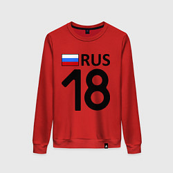 Свитшот хлопковый женский RUS 18, цвет: красный