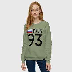Свитшот хлопковый женский RUS 93, цвет: авокадо — фото 2