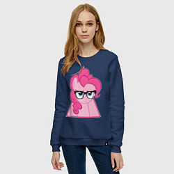 Свитшот хлопковый женский Pinky Pie hipster, цвет: тёмно-синий — фото 2