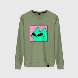 Женский свитшот Кот в очках