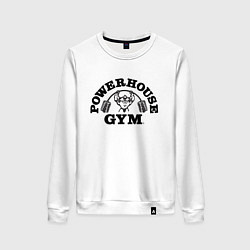 Свитшот хлопковый женский GYM, цвет: белый