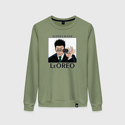 Свитшот хлопковый женский ЛеОРЕО HunterXHunter, цвет: авокадо