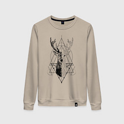Женский свитшот Polygonal deer