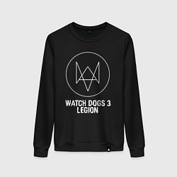 Свитшот хлопковый женский WATCH DOGS: LEGION, цвет: черный