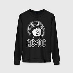 Свитшот хлопковый женский ACDC Angus, цвет: черный