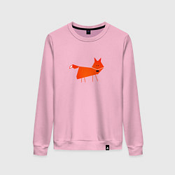 Свитшот хлопковый женский Рыжая лисичка, цвет: светло-розовый