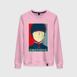 Свитшот хлопковый женский Mob Emotions Z, цвет: светло-розовый