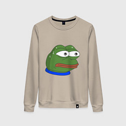 Свитшот хлопковый женский Pepe MonkaS, цвет: миндальный