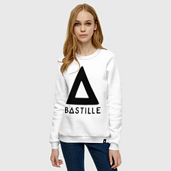 Свитшот хлопковый женский Bastille, цвет: белый — фото 2