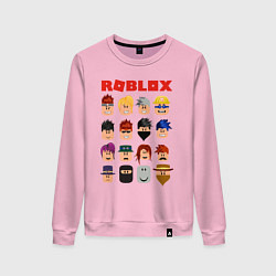 Свитшот хлопковый женский ROBLOX, цвет: светло-розовый