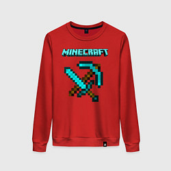 Свитшот хлопковый женский Minecraft, цвет: красный