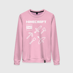 Свитшот хлопковый женский Minecraft, цвет: светло-розовый