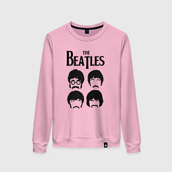 Свитшот хлопковый женский The Beatles Liverpool Four, цвет: светло-розовый