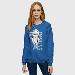 Свитшот хлопковый женский Zero Two, цвет: синий — фото 2