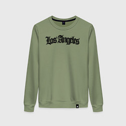 Свитшот хлопковый женский Los Angeles, цвет: авокадо