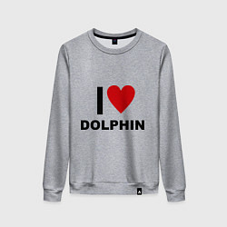Женский свитшот I love Dolphin