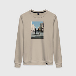 Свитшот хлопковый женский Pink Floyd, цвет: миндальный