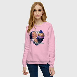 Свитшот хлопковый женский Меладзе Красиво, цвет: светло-розовый — фото 2
