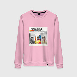 Свитшот хлопковый женский Thursday The Weeknd, цвет: светло-розовый